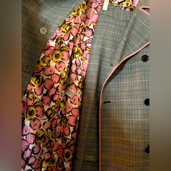 Gently used Double breasted 2-piece plaid black white and pink Nine West suit. - Picture 3 of 5